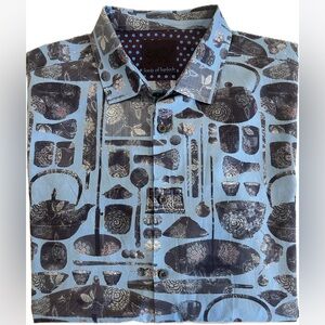 lords of harlech- mens’ Norman Tea Ceremony Shirt-cotton -British Design- Medium
